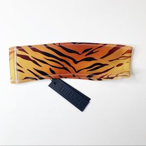Triangl Strapless Bikini Kaya Top Tiger Bandeau XS